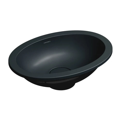 SHELL M+ umywalka podblatowa, 38 x 25 cm, black lava mat