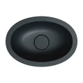 SHELL M+ umywalka podblatowa, 38 x 25 cm, black lava mat