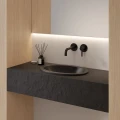 SHELL M+ umywalka podblatowa, 38 x 25 cm, black lava mat