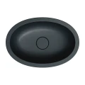 SHELL M+ umywalka podblatowa, 48 x 31 cm, black lava mat