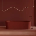 CONTOUR bateria wannowa wolnostojąca, miedź szczotkowana