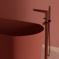 CONTOUR bateria wannowa wolnostojąca, miedź szczotkowana