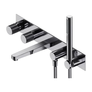 CONTOUR bateria wannowa 5-otworowa, podtynkowa, chrom połysk