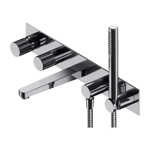 CONTOUR bateria wannowa 5-otworowa, podtynkowa, chrom połysk