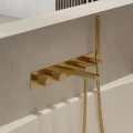 CONTOUR bateria wannowa 5-otworowa podtynkowa, złoty szczotkowany