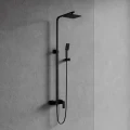 PARMA system prysznicowy natynkowy, czarny mat