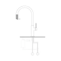 SWITCH bateria kuchenna do podłączenia zestawu filtrującego, chrom połysk