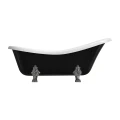 ATENA COMFORT M+ wanna wolnostojąca, 175 x 82 cm, biały/czarny połysk