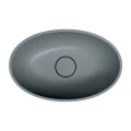 SHELL M+ umywalka nablatowa, 50 x 32 cm, ash grey mat