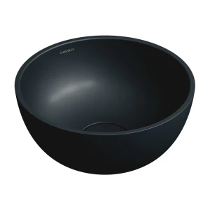 SHELL M+ umywalka nablatowa, Ø35 cm, black lava mat