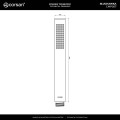 Słuchawka prysznicowa Corsan CMP007BSL jednofunkcyjna Inox/Szczotkowana Stal