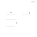 Oltens Hamnes blat naszafkowy 60 cm czarny mat 63012300