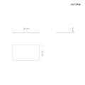 Oltens Hamnes blat naszafkowy 80 cm biały mat 63013000