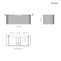 Oltens Hamnes szafka podumywalkowa 100 cm czarny mat 60024300