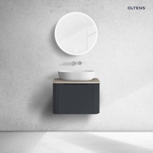 Oltens Hamnes szafka 60 cm podumywalkowa wisząca z blatem czarny mat/dąb 68668300