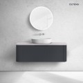 Oltens Hamnes szafka 120 cm podumywalkowa wisząca z blatem czarny mat/kaszmir 68679300