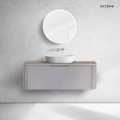 Oltens Hamnes szafka 120 cm podumywalkowa wisząca z blatem kaszmir/dąb 68680900