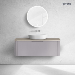 Oltens Hamnes szafka 120 cm podumywalkowa wisząca z blatem kaszmir/dąb 68680900