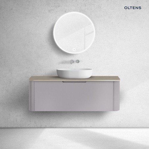Oltens Hamnes szafka 120 cm podumywalkowa wisząca z blatem kaszmir/dąb 68680900
