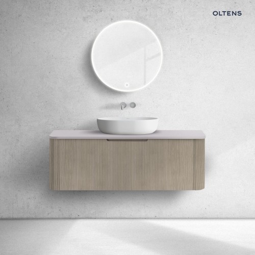 Oltens Hamnes szafka 120 cm podumywalkowa wisząca z blatem dąb/kaszmir 68680060