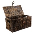 Skrzynia z hiacyntu wodnego brąz NATARIA 418L BRĄZ 60x35x35cm Koszoplotka