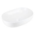 Umywalka nablatowa OLVENA UC5566WH 600x400x150mm Owalna Biały korek