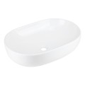 Umywalka nablatowa OLVENA UC5566WH 600x400x150mm Owalna Biały korek