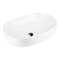 Umywalka nablatowa OLVENA UC5566BL 600x400x150mm Owalna Czarny korek