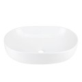 Umywalka nablatowa OLVENA UC5566BL 600x400x150mm Owalna Czarny korek