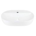 Umywalka nablatowa OLVENA UC5658CH 600x400x120mm Otwór na baterię Chromowany korek