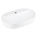 Umywalka nablatowa OLVENA UC5658WH 600x400x120mm Otwór na baterię Biały korek