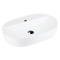 Umywalka nablatowa OLVENA UC5658BL 600x400x120mm Otwór na baterię Czarny korek