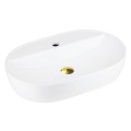 Umywalka nablatowa OLVENA UC5658GL 600x400x120mm Otwór na baterię Złoty korek
