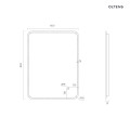 Oltens Nordlis lustro 60x80 cm  prostokątne z oświetleniem z przodu z matą grzewczą 64116000