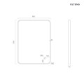 Oltens Nordlis lustro 60x80 cm prostokątne z oświetleniem z przodu z matą grzewczą miedź szczotkowana 64116610