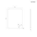 Oltens Nordlis lustro 60x80 cm prostokątne z oświetleniem od tyłu z matą grzewczą 64119000