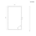 Oltens Nordlis lustro 60x100 cm prostokątne z oświetleniem z przodu z matą grzewczą miedź szczotkowana 64106610