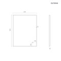 Oltens Nordlis lustro 60x80 cm prostokątne z oświetleniem od tyłu z matą grzewczą miedź szczotkowana 64115610