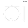 Oltens Nordlis lustro 80 cm okrągłe z oświetleniem z oświetleniem od tyłu z matą grzewczą miedź szczotkowana 64109610