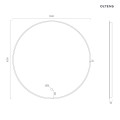 Oltens Nordlis lustro 100 cm okrągłe z oświetleniem od tyłu z matą grzewczą miedź szczotkowana 64110610
