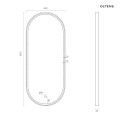 Oltens Nordlis lustro 50x120 cm owalne z oświetleniem z przodu z matą grzewczą miedź szczotkowana 64104610