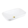 Umywalka nablatowa INTERO UC5580GL prostokątna 530x335x170 mm Złoty korek