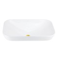 Umywalka nablatowa INTERO UC5580GL prostokątna 530x335x170 mm Złoty korek