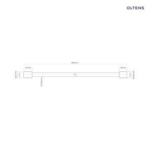 Oltens Ronneby wąż prysznicowy 150 cm złoto szczotkowane 37201810