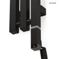Oltens Stang (E) (S) grzejnik łazienkowy 180x13 cm czarny mat 55124300