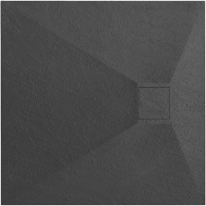 BRODZIK MAGNUM BLACK 90x90 + SYFON