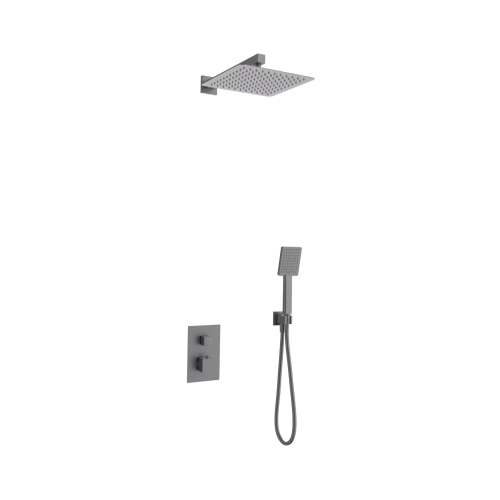 Zestaw prysznicowy ANGO Z01TGM 2-funkcyjny z deszczownicą 25cm