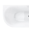 Wanna narożna INTERO V230MPCH 150 cm Montaż prawostronny Przelew szczelinowy Korek klik klak Chrom