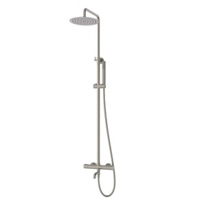 Kolumna pryszniowa LUGO CMN01TBSLW Deszczownica 25cm Termostat Wylewka obrotowa Stal szczotkowana
