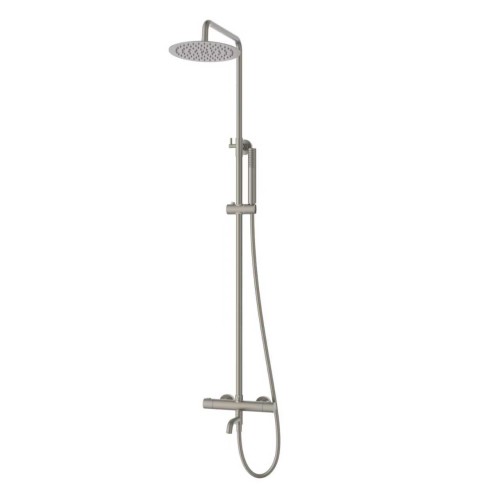 Kolumna pryszniowa LUGO CMN01TBSLW Deszczownica 25cm Termostat Wylewka obrotowa Stal szczotkowana